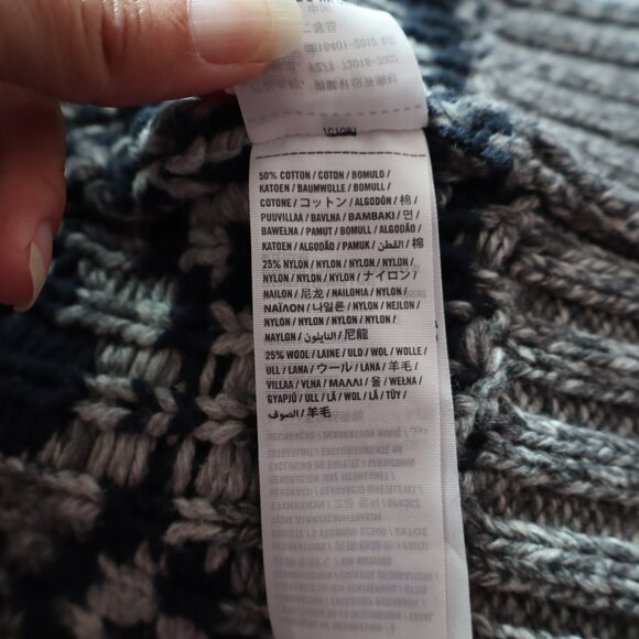 Abercrombie & Fitch full zip knit sweater Fair Isle and moose motif Size Med - Picture 4 of 13